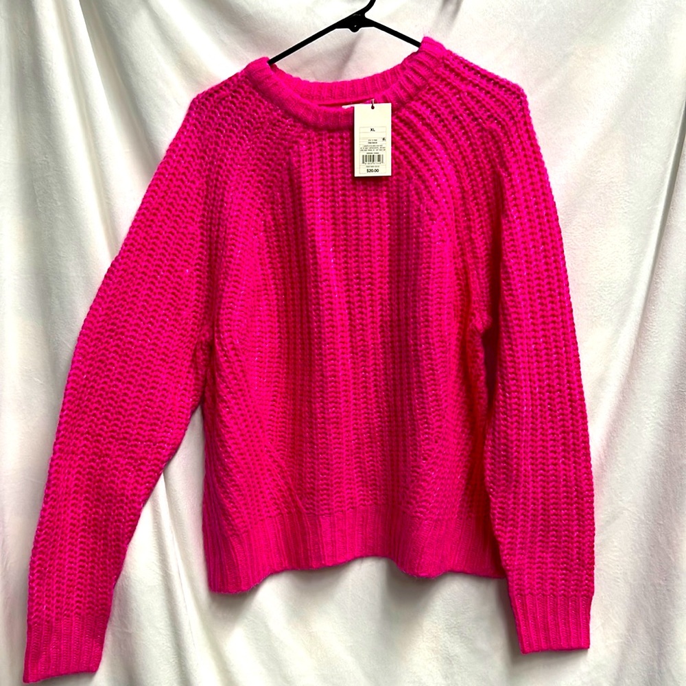 NWT A New Day pink chunky soft sweater size XL